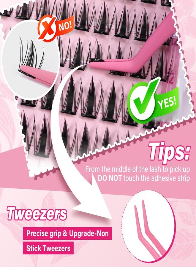 برو لاش بيوتي رموش برولاش بيوتي ذاتية اللصق، رموش فيري لاش كلسترز، رموش ذاتية اللصق، لا حاجة للغراء، رموش 10-16 مم، رموش ملصقة مسبقًا مع ملقط مضاد للالتصاق (فيري، مزيج 10-16 مم) - Image 5